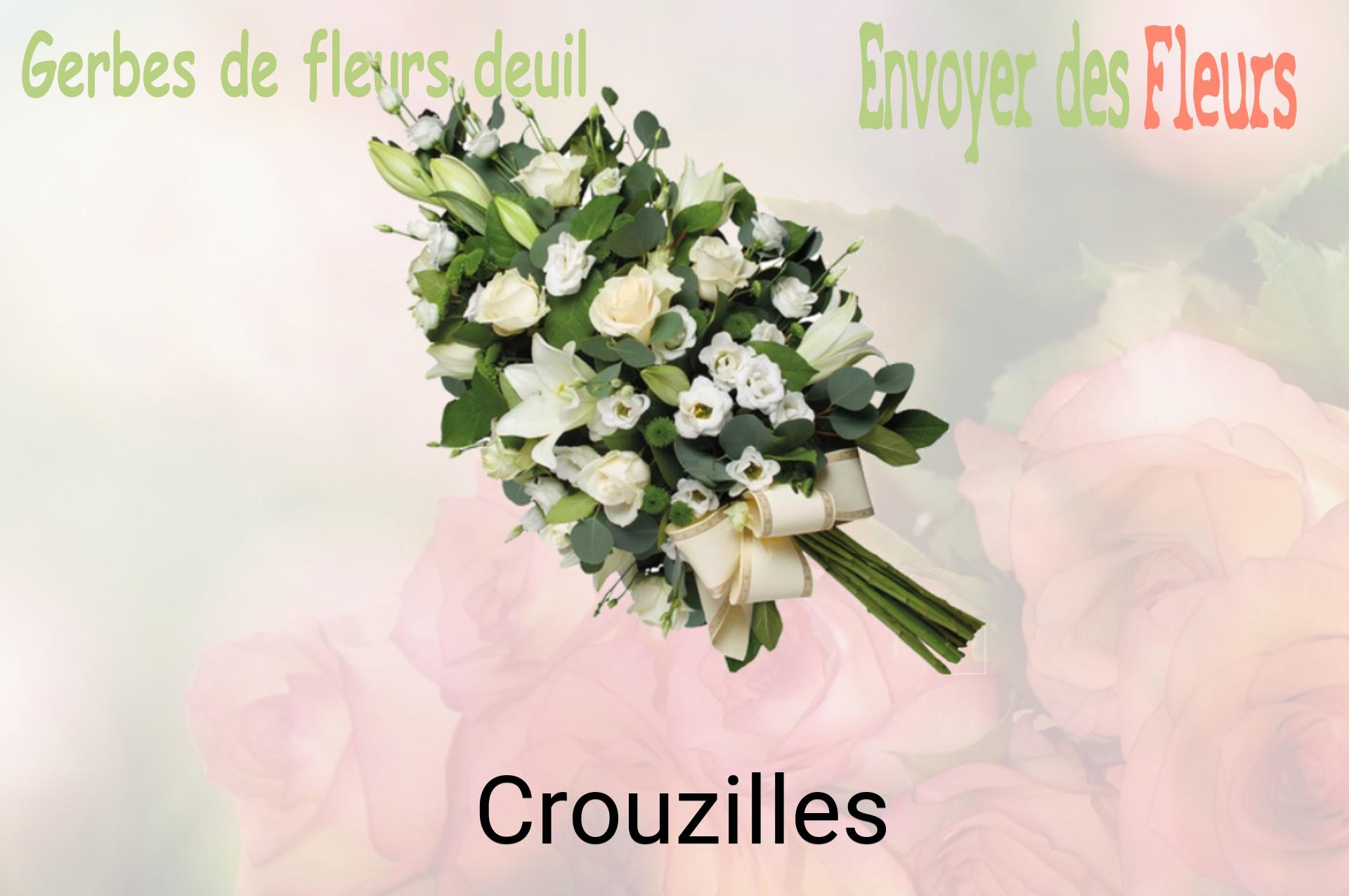 Gerbe de fleurs de deuil livrée à Crouzilles